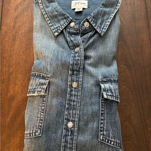 J. Crew Blue Denim Button Down Shirt